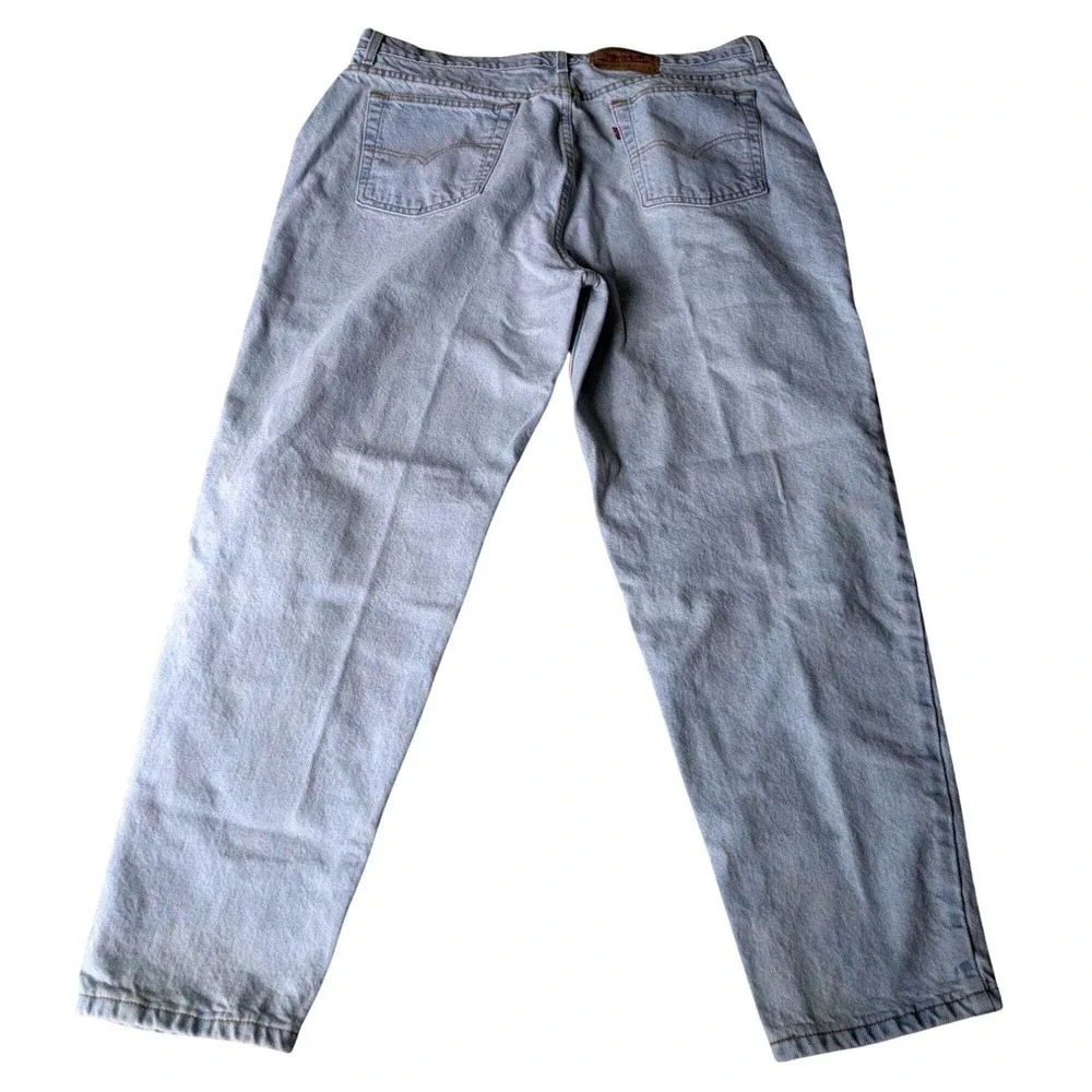 Levis 522 Tapered Fit Jeans Mens 22 Short Light Wash Denim Made in USA‎ Vintage